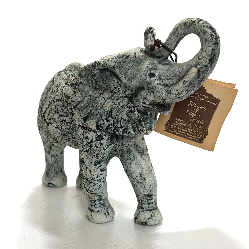 Shapes Of Clay Elephant From Foothills Of Mt. Rainier 6 In By Stan Langtwait